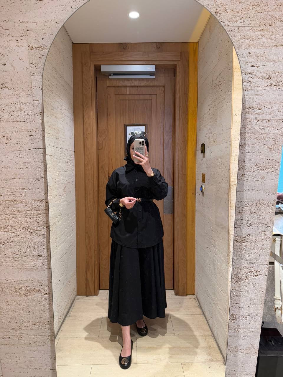 طقم تنورة مع كمر ✨