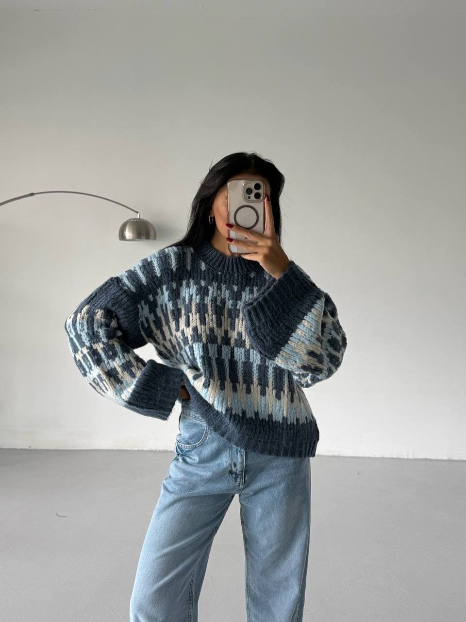 بلوزة صوف ثقيل