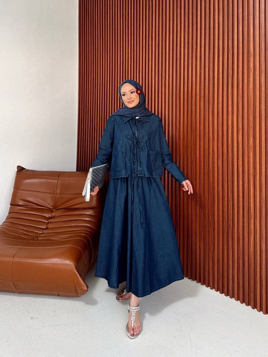 طقم جينز تريندي ✨