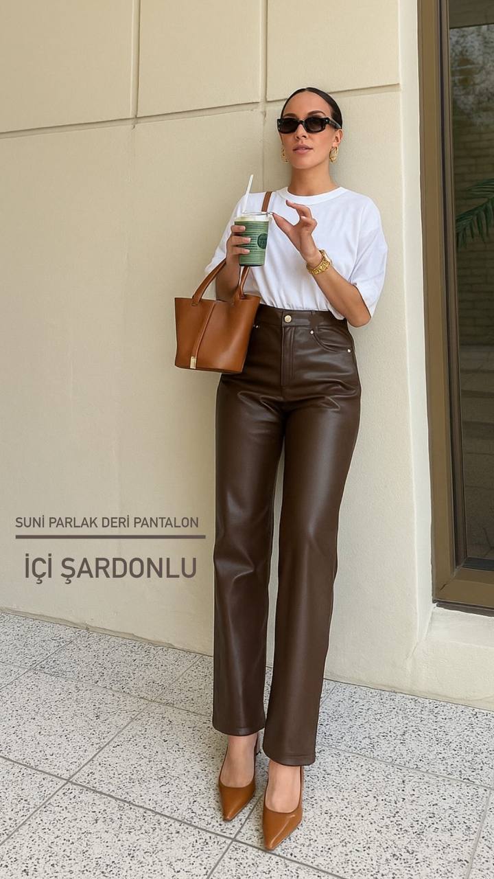 بنطلون جلد ستريت