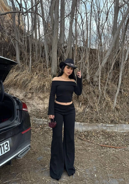 طقم خريفي/ شتوي اوف شولدر✨