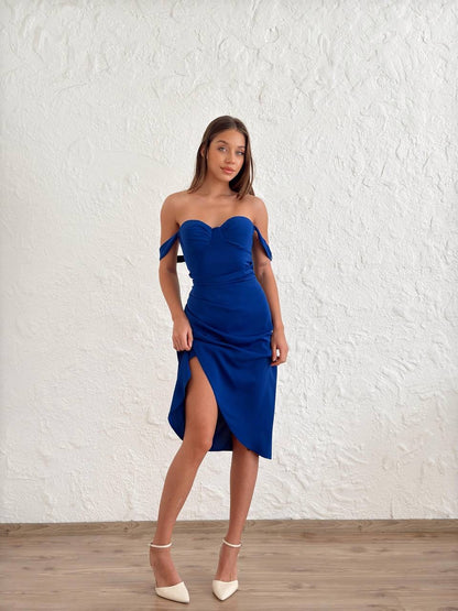 فستان لايكرا مع فتحة✨