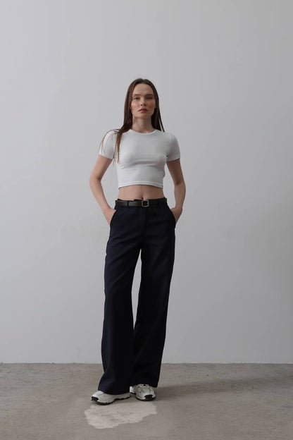 بنطلون قماش سادة✨