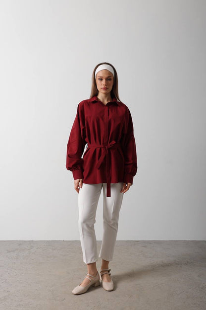 قميص الربطة الاوفر سايز ✨