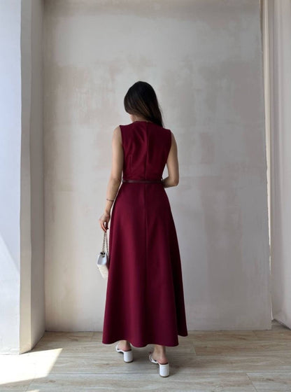 فستان مع حزام ✨