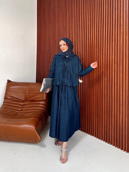 طقم جينز تريندي ✨