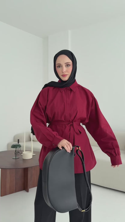 قميص الربطة الاوفر سايز ✨