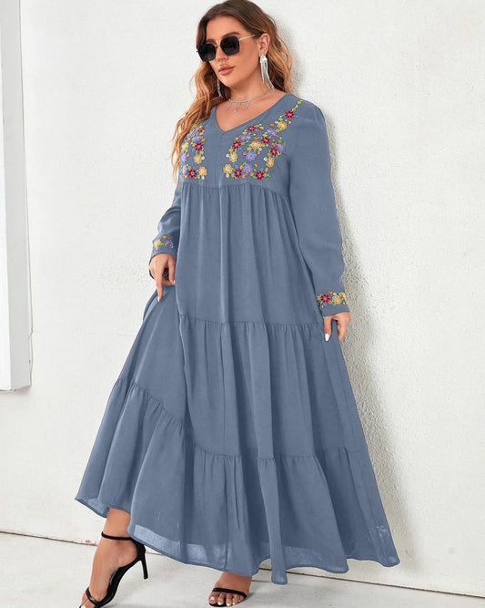 فستان maxi مطرز من Mulvari